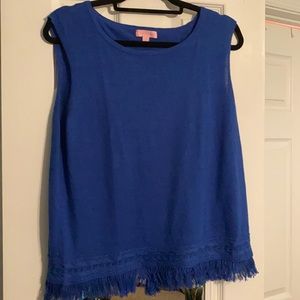 NWOT Lilly Pulitzer Blue Edenwood Tank Size M